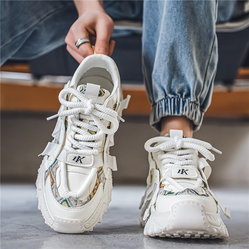 𝔾𝕣𝕠𝕦𝕟𝕕ℤ𝕖𝕣𝕠®-Flexing-shoes✥2024✥美式復古慢跑老花阿甘老爹鞋增高休閒走路鞋