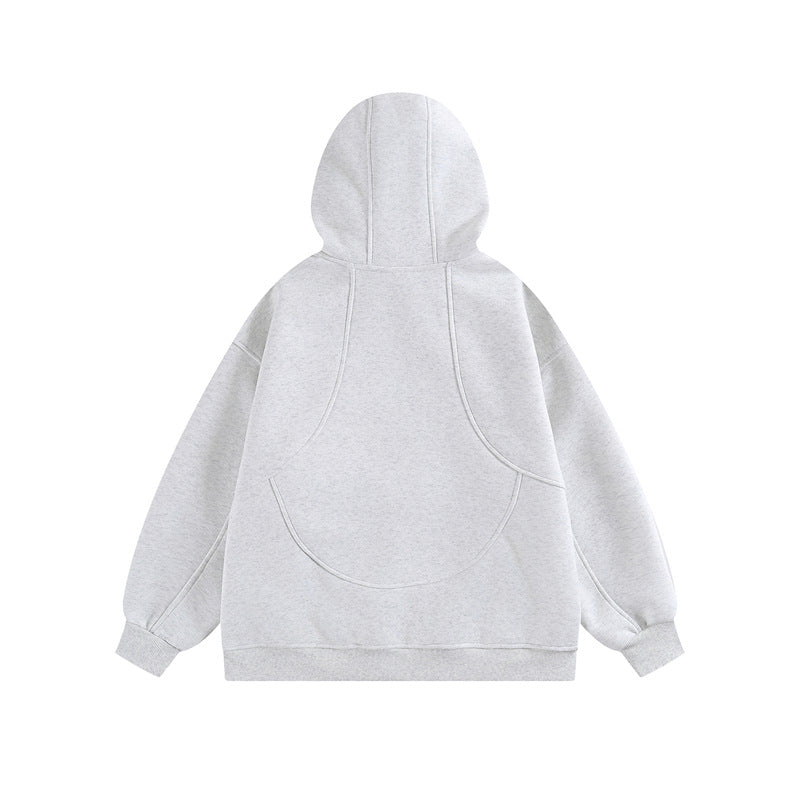 𝔾𝕣𝕠𝕦𝕟𝕕ℤ𝕖𝕣𝕠®2026年秋冬款復古寬鬆拼中領面罩連帽長袖T-SHIRT