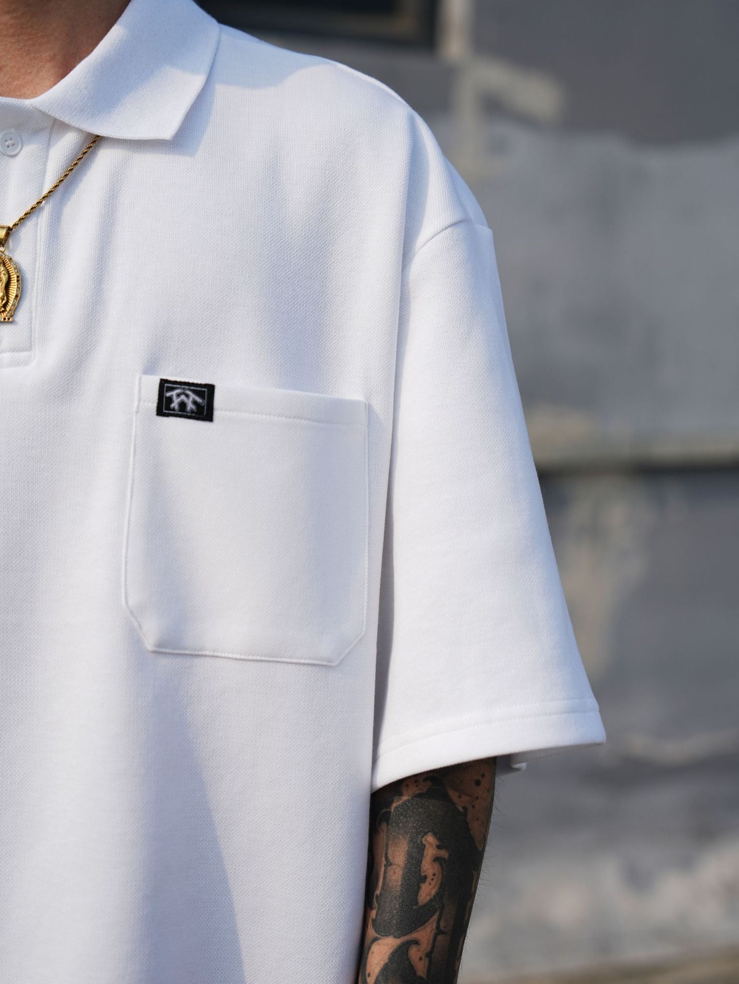 𝔾𝕣𝕠𝕦𝕟𝕕ℤ𝕖𝕣𝕠🎭♠墨西哥♠匪幫⚂2024⚅美式寬鬆上衣經典高磅數落肩刺繡嘻哈短袖POLO衫