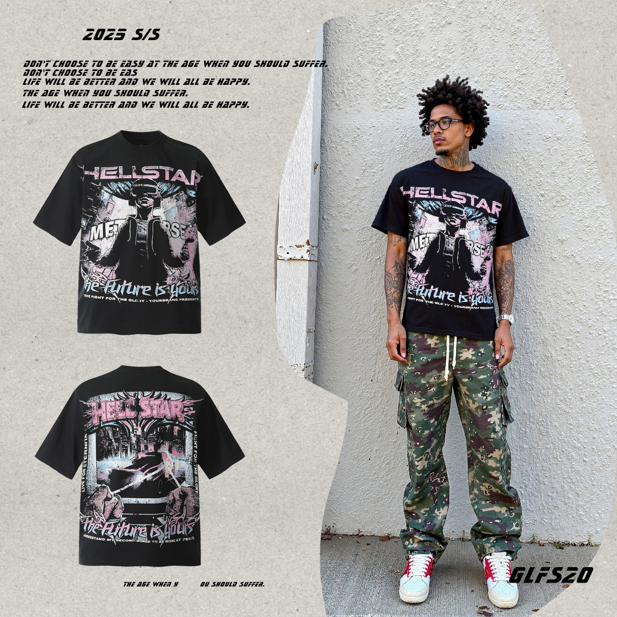 ☠𝔾𝕣𝕠𝕦𝕟𝕕ℤ𝕖𝕣𝕠®♛GZ嘻哈♛2025年SS-美式新款頭號玩家短袖T-Shirt上衣