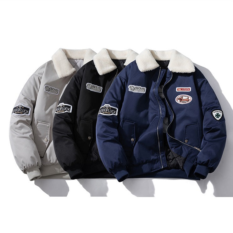 🔥𝔾𝕣𝕠𝕦𝕟𝕕⇔ℤ𝕖𝕣𝕠®25-26年秋冬新款vintag經典復古羊羔絨飛行夾克機車外套