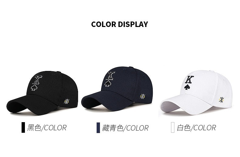✥𝔾𝕣𝕠𝕦𝕟𝕕ℤ𝕖𝕣𝕠®✥Deluxe 美式嘻哈休閒新款電繡黑桃K字母復古鴨舌帽棒球帽