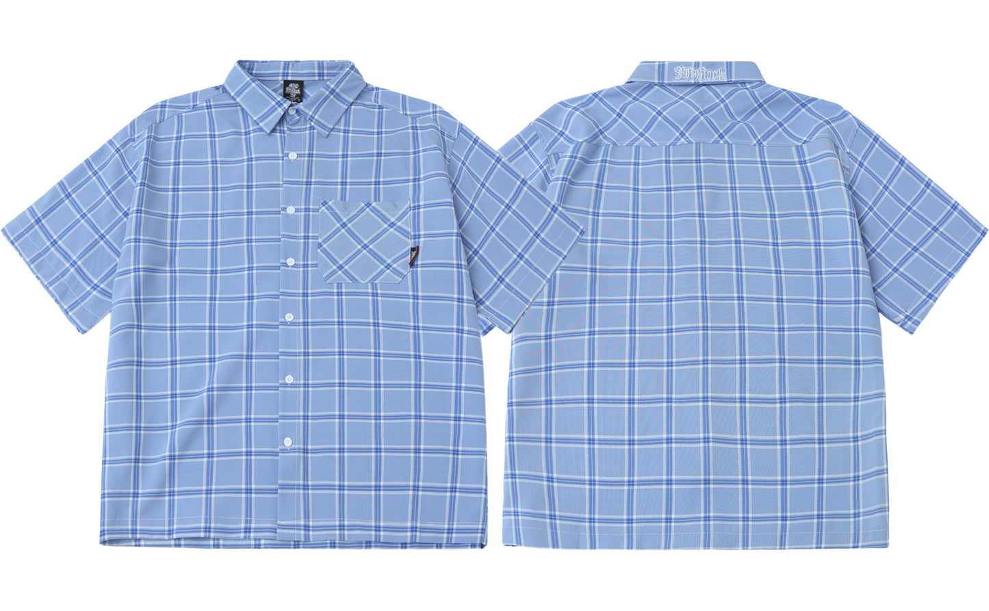 𝔾𝕣𝕠𝕦𝕟𝕕ℤ𝕖𝕣𝕠🎭♠墨西哥♠匪幫⚂2024⚅美式嘻哈寬鬆上衣經典後領刺繡花格紋短袖襯衫