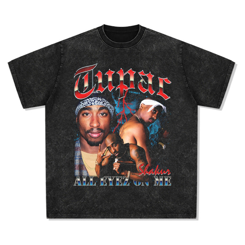 G.Z 邁阿密南岸✥𝔾𝕣𝕠𝕦𝕟𝕕ℤ𝕖𝕣𝕠®✥2024南裝大佬/美式嘻哈2-PAC寬鬆厚磅數純棉男女中性T-Shirt上衣