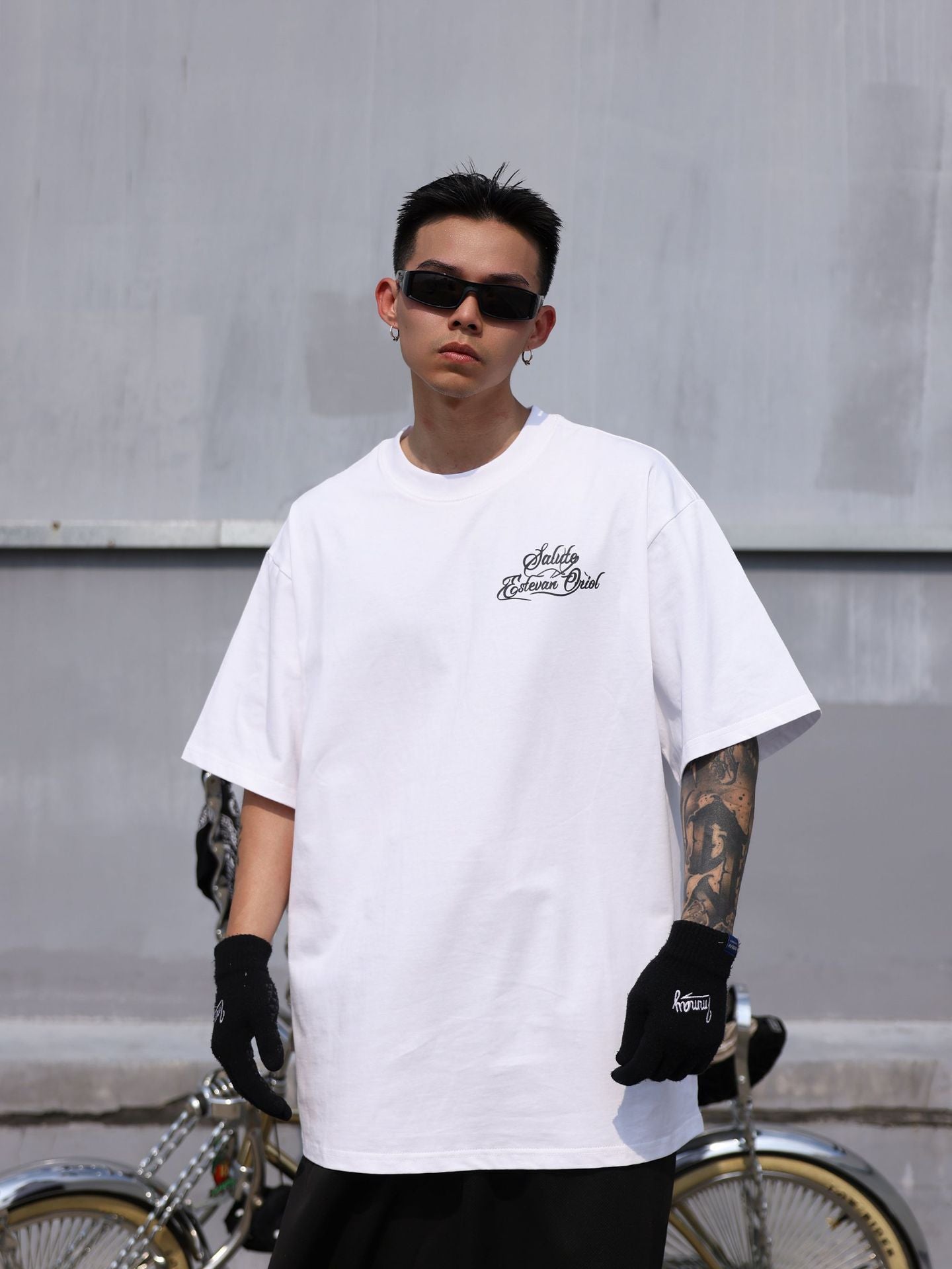 𝔾𝕣𝕠𝕦𝕟𝕕ℤ𝕖𝕣𝕠🎭♠墨西哥♠匪幫⚂2024⚅嘻哈寬鬆上衣手指L.A短袖T-SHIRT