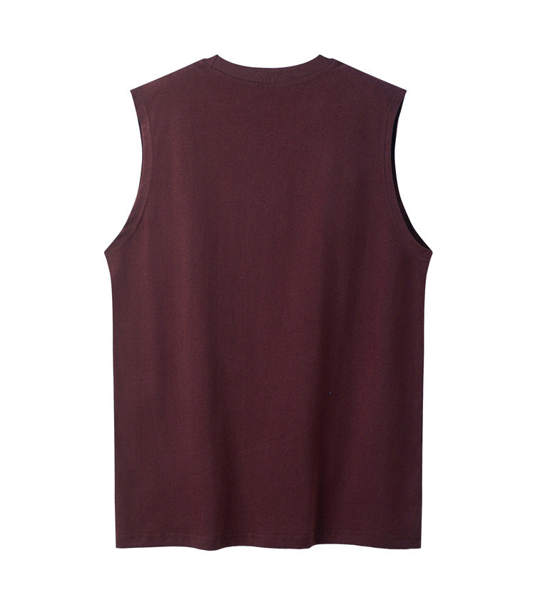 ♠ 𝔾𝕣𝕠𝕦𝕟𝕕ℤ𝕖𝕣𝕠♠美式風格夏日新款復古油漆字母多色坎肩無袖背心T-Shirt