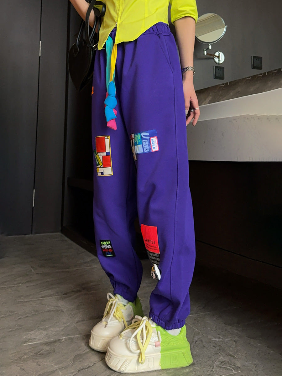🄶🅁🄾🅄🄽🄳♾🅉🄴🅁🄾2025♾無性別穿搭OverSize美式寬鬆中性嘻哈塗鴉卡通長袖棉褲套裝(現貨)