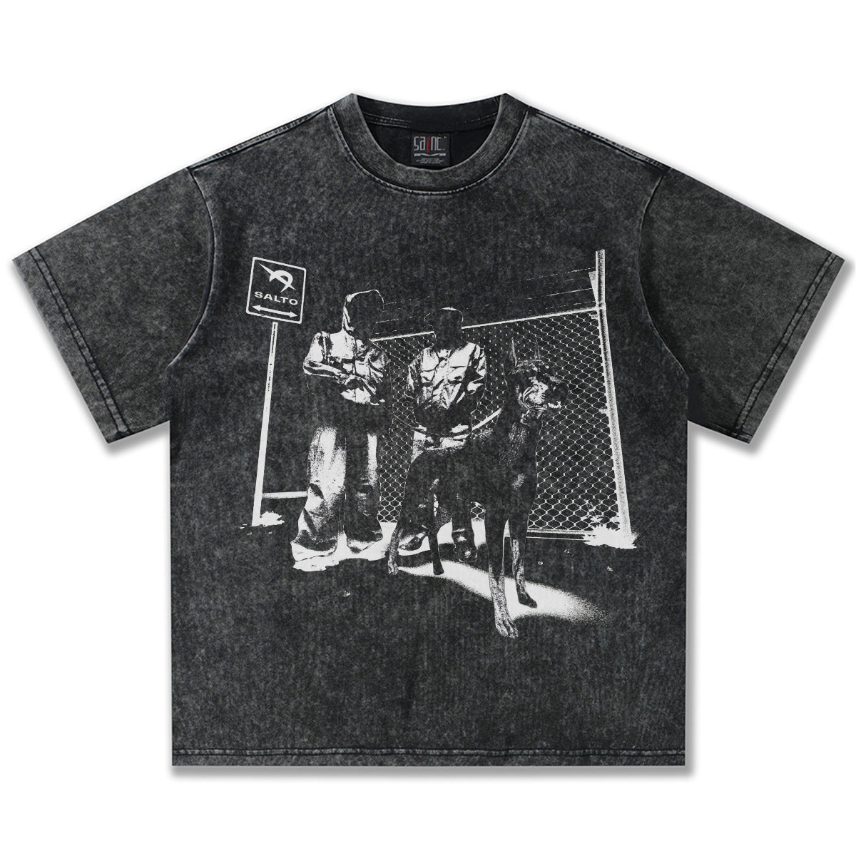 G.Z邁阿密南岸𝔾𝕣𝕠𝕦𝕟𝕕ℤ𝕖𝕣𝕠®✥南裝大佬✥ 美式嘻哈水洗重磅數男女中性杜賓犬短袖上衣T-Shirt(亞洲版型)