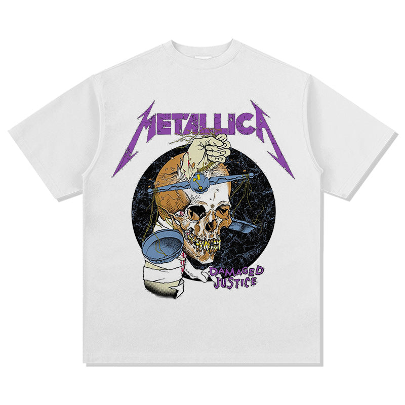 G.Z邁阿密南岸✥𝔾𝕣𝕠𝕦𝕟𝕕ℤ𝕖𝕣𝕠®✥2025年南裝大佬/美式嘻哈寬鬆重磅數METALLICA男女中性T-Shirt上衣