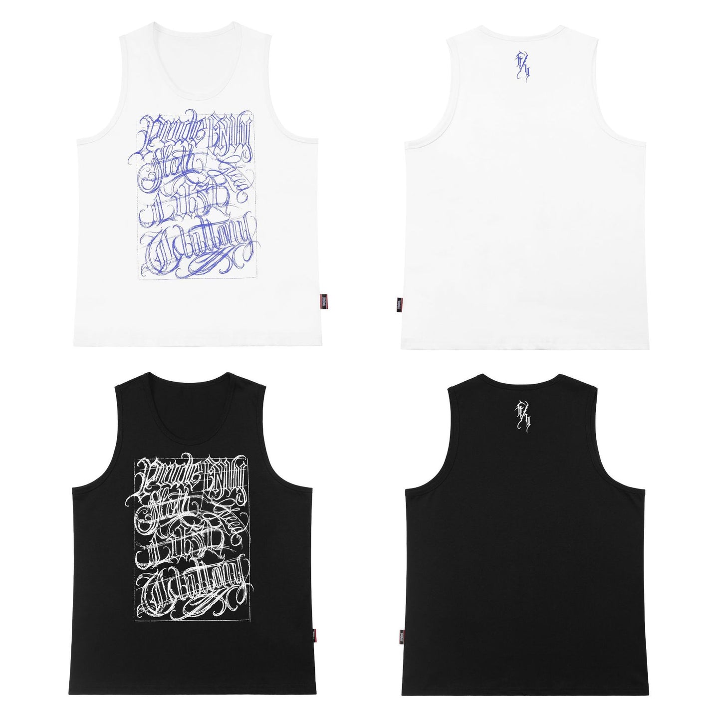 𝔾𝕣𝕠𝕦𝕟𝕕ℤ𝕖𝕣𝕠🎭♠墨西哥♠匪幫⚂2025年⚅美式嘻哈手繪稿字母棉質彈性打底背心