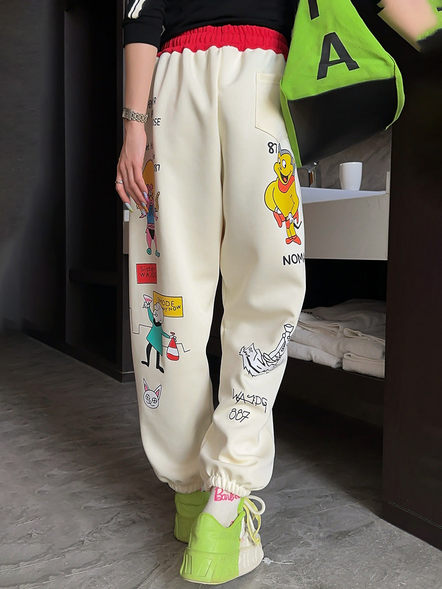 🄶🅁🄾🅄🄽🄳♾🅉🄴🅁🄾2025♾無性別穿搭OverSize美式寬鬆中性滿版塗鴉風長袖棉褲套裝(現貨)