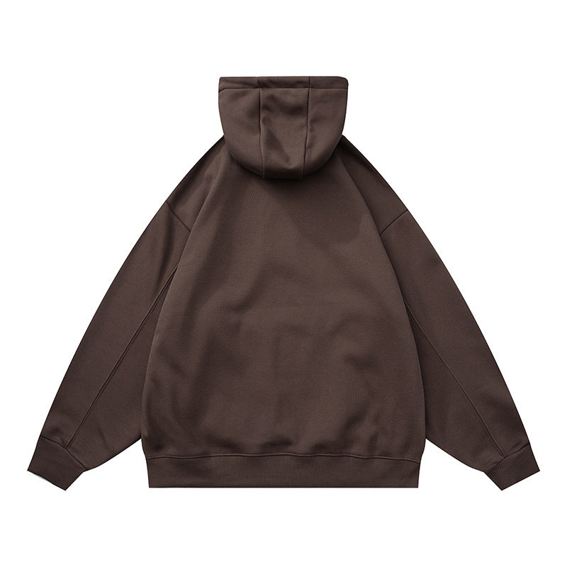 𝔾𝕣𝕠𝕦𝕟𝕕ℤ𝕖𝕣𝕠®2026年秋冬款復古新款厚磅數貼布字母連帽長袖T-shrit 3色