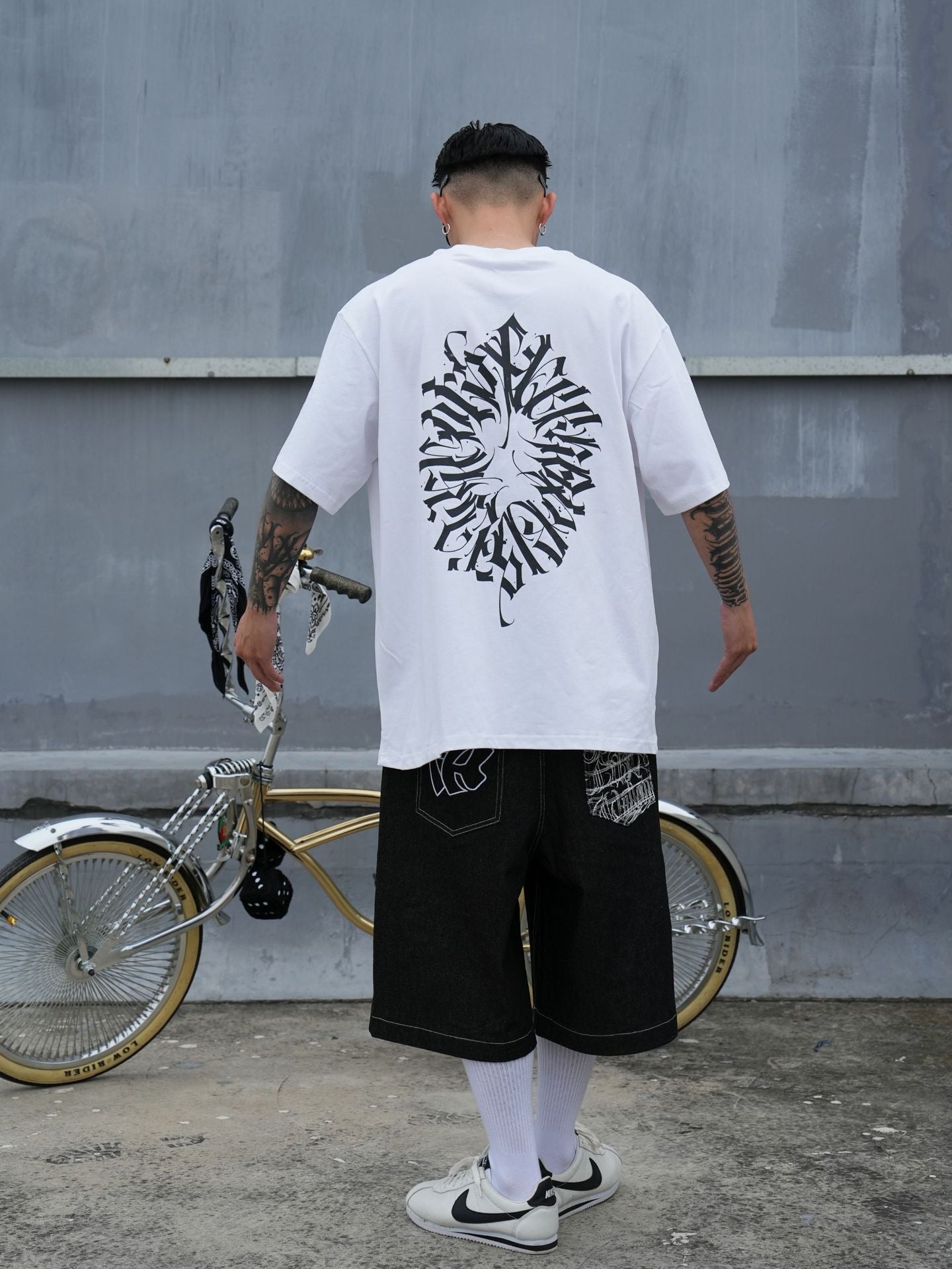 𝔾𝕣𝕠𝕦𝕟𝕕ℤ𝕖𝕣𝕠🎭♠墨西哥♠匪幫⚂2024⚅美式寬鬆上衣經典手稿花嘻哈短袖T-SHIRT