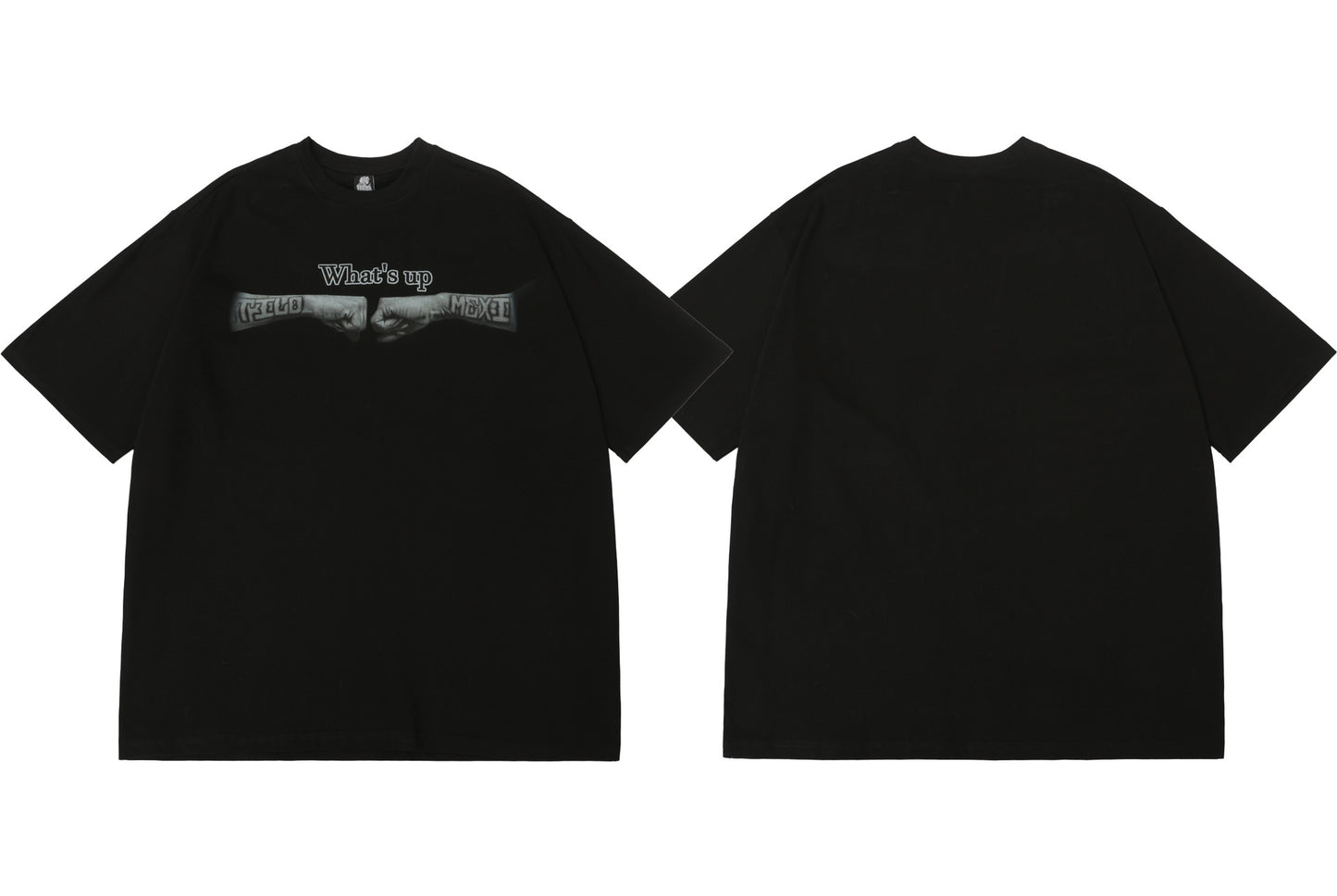 𝔾𝕣𝕠𝕦𝕟𝕕ℤ𝕖𝕣𝕠🎭♠墨西哥♠匪幫⚂2024⚅美式嘻哈寬鬆上衣What's up碰拳短袖T-SHIRT