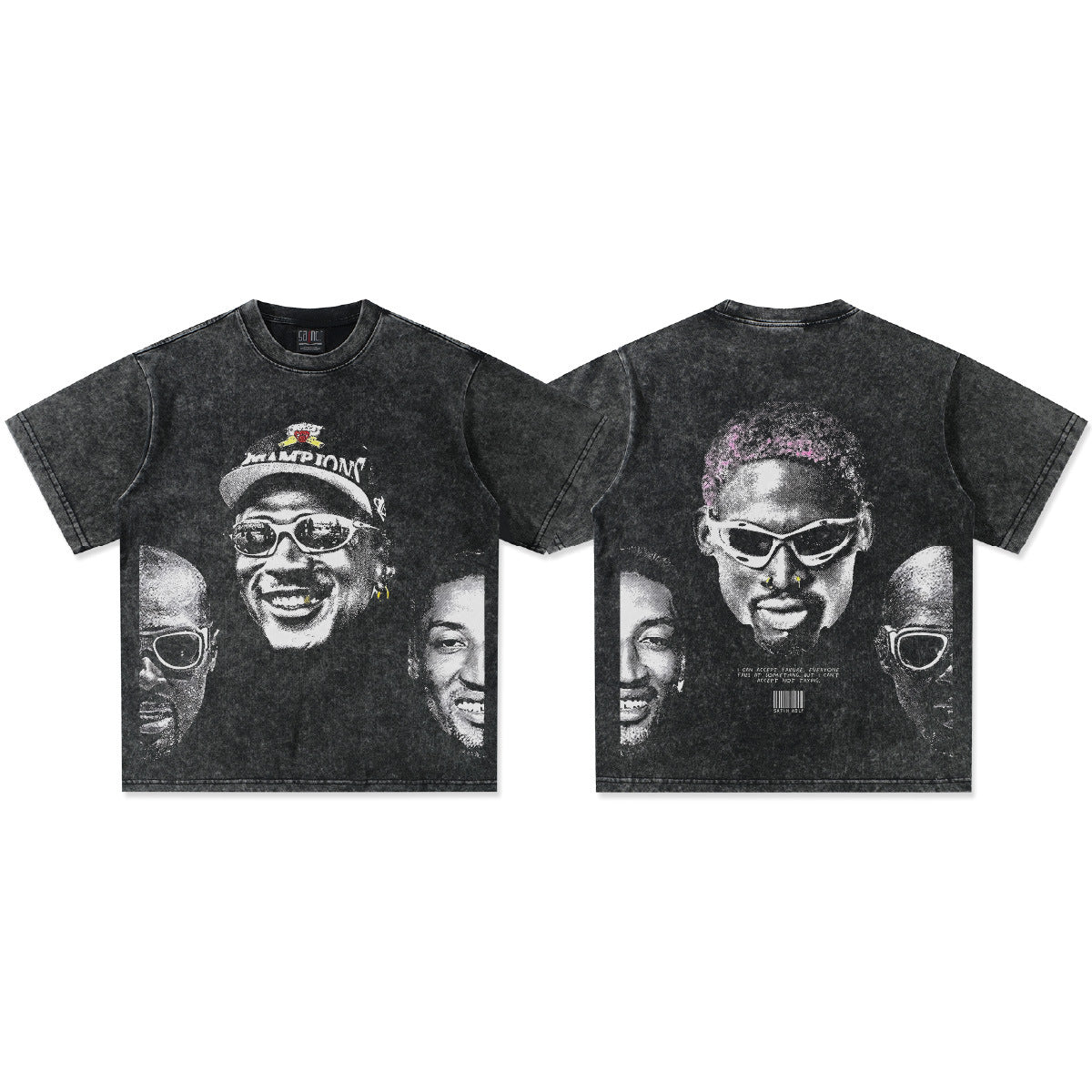 G.Z邁阿密南岸𝔾𝕣𝕠𝕦𝕟𝕕ℤ𝕖𝕣𝕠®✥南裝大佬✥ 美式嘻哈水洗重磅數男女中性公牛三巨頭短袖上衣T-Shirt(亞洲版型)