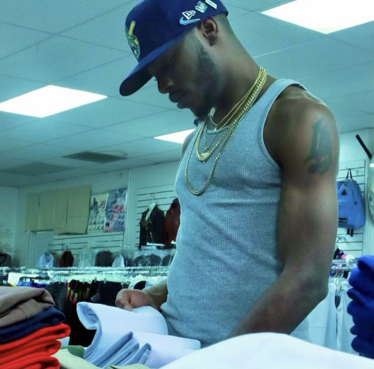 𝔾𝕣𝕠𝕦𝕟𝕕ℤ𝕖𝕣𝕠🎭♠墨西哥♠匪幫⚂2024⚅美式嘻哈經典Chicano坦克螺紋背心加厚彈性打底背心