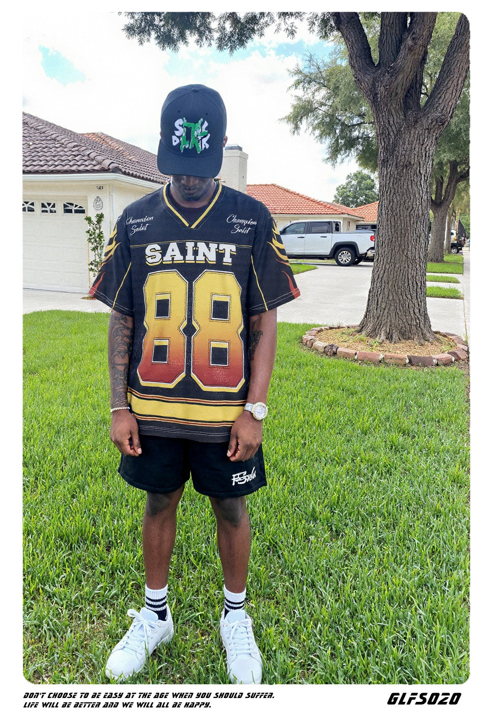 ☠𝔾𝕣𝕠𝕦𝕟𝕕ℤ𝕖𝕣𝕠®♛GZ嘻哈♛2025年SS-美式新款復古88透氣短袖球衣T-Shirt上衣