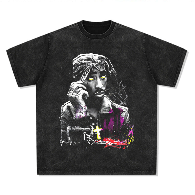 G.Z 邁阿密南岸✥𝔾𝕣𝕠𝕦𝕟𝕕ℤ𝕖𝕣𝕠®✥2024南裝大佬/美式嘻哈白眼派克寬鬆厚磅數純棉男女中性T-Shirt上衣