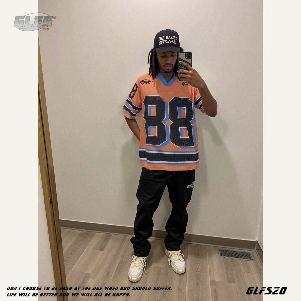 ☠𝔾𝕣𝕠𝕦𝕟𝕕ℤ𝕖𝕣𝕠®♛GZ嘻哈♛2025年SS-美式新款學院風88透氣短袖球衣T-Shirt上衣