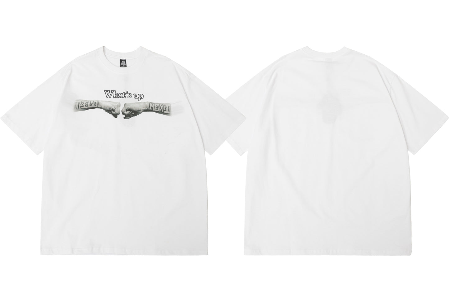 𝔾𝕣𝕠𝕦𝕟𝕕ℤ𝕖𝕣𝕠🎭♠墨西哥♠匪幫⚂2024⚅美式嘻哈寬鬆上衣What's up碰拳短袖T-SHIRT