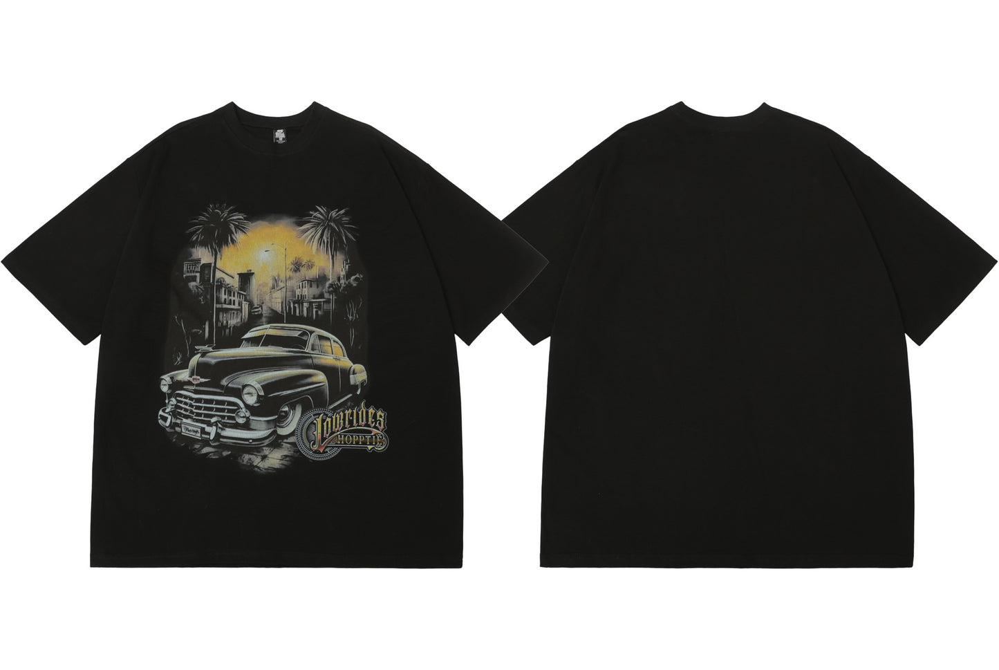 𝔾𝕣𝕠𝕦𝕟𝕕ℤ𝕖𝕣𝕠🎭♠墨西哥♠匪幫⚂2024⚅美式嘻哈寬鬆上衣經典老爺車短袖T-SHIRT