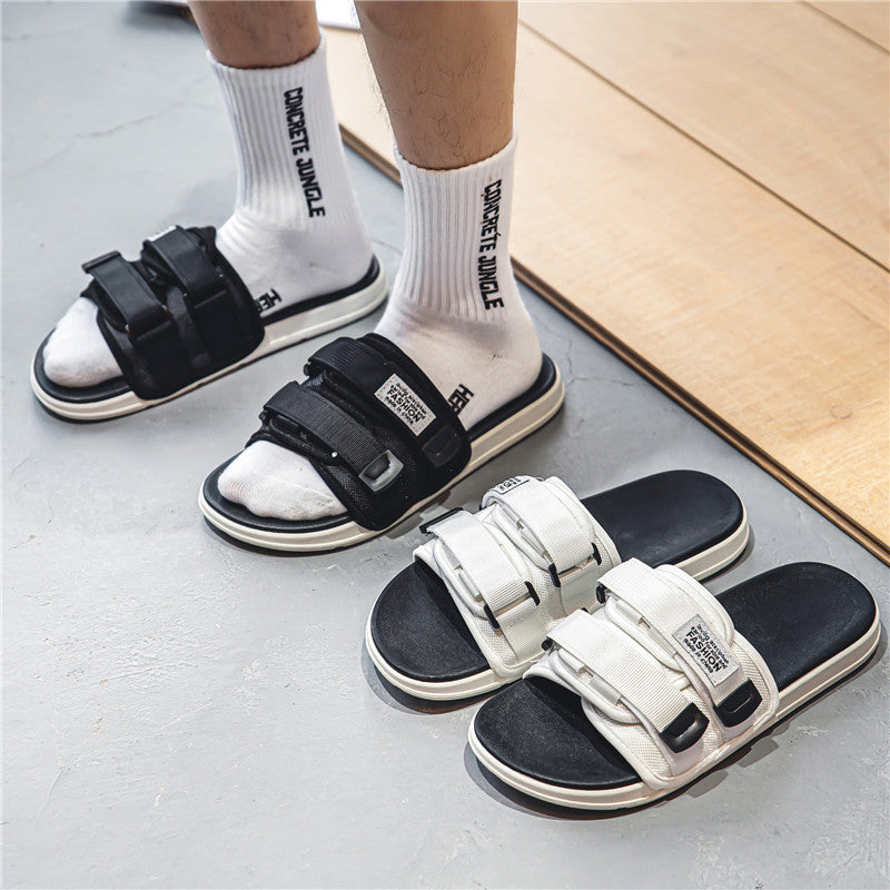 𝔾𝕣𝕠𝕦𝕟𝕕ℤ𝕖𝕣𝕠®-Flexing-shoes✥2024✥美式休閒厚底室內外防滑戰鬥魔鬼氈拖鞋