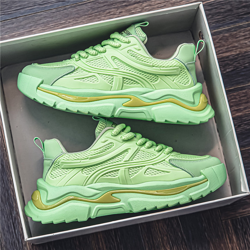 𝔾𝕣𝕠𝕦𝕟𝕕ℤ𝕖𝕣𝕠®-Flexing-shoes✥2024✥美式休閒復古多巴胺純色系情侶增高走路鞋學生鞋K8681(現貨)