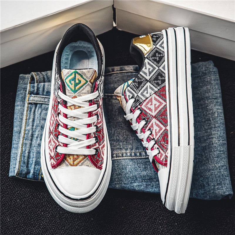 GZ Flexing shoes 2024 歐美街頭百搭牛仔拼接帆布鞋(現貨)