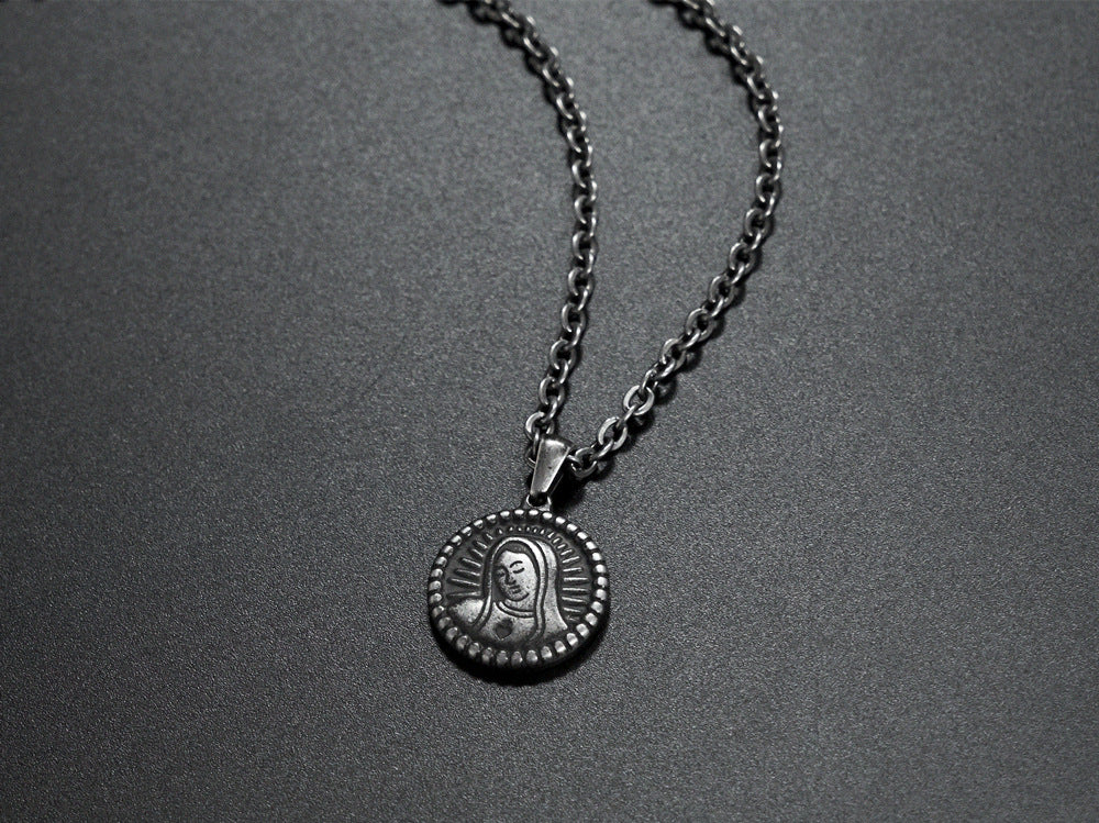 G.Z LA西岸 2023【✟純愛西岸✟】個性聖母瑪利亞鈦鋼吊墜