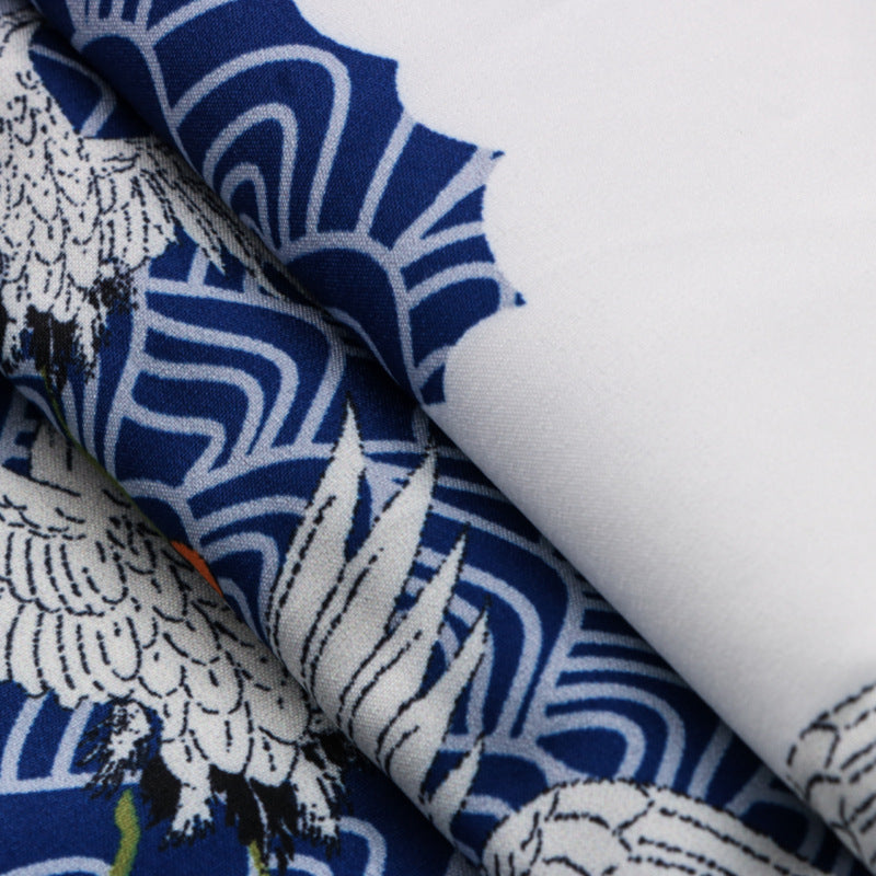 G.Z 邁阿密南岸✥𝔾𝕣𝕠𝕦𝕟𝕕ℤ𝕖𝕣𝕠®✥2023南裝大佬/美式休閒浮世群鶴寬鬆開領襯衫短褲套裝