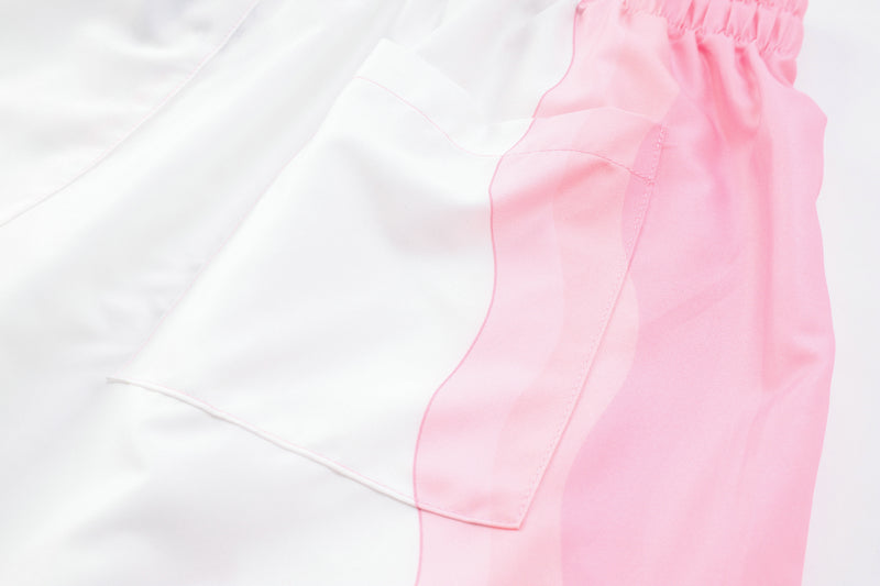 G.Z 邁阿密南岸✥𝔾𝕣𝕠𝕦𝕟𝕕ℤ𝕖𝕣𝕠®✥2023南裝大佬/美式休閒粉色花朵寬鬆開領襯衫短褲套裝