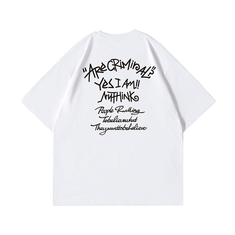 G.Z LA West Bund 2023【✟ Pure Love West  Bund✟】西海岸ハイストリートヒップホップアルファベットアメリカンTシャツ