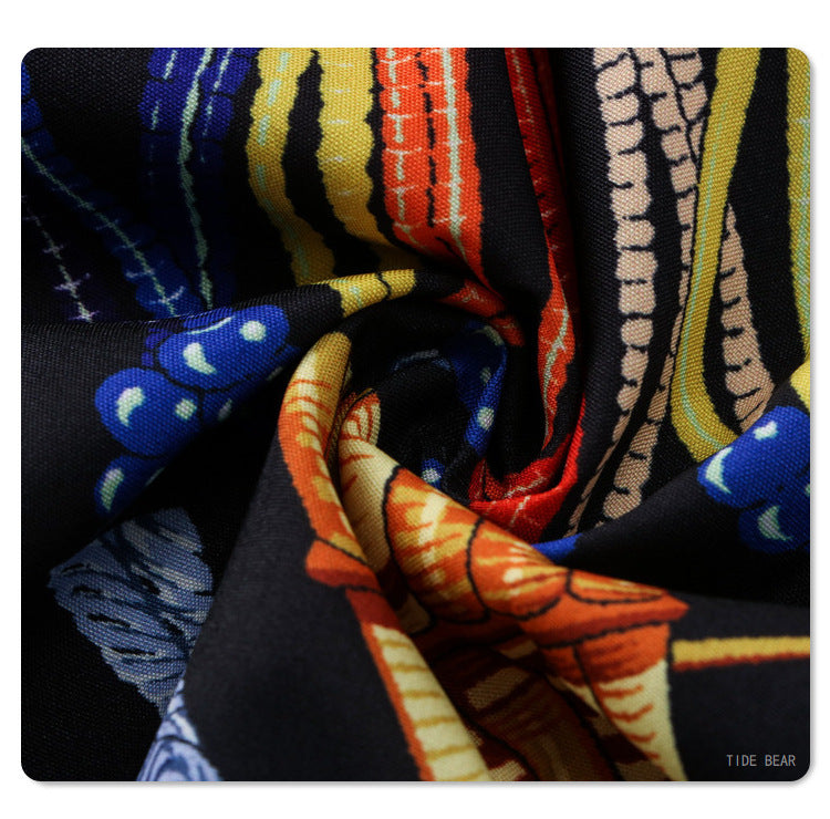 G.Z 邁阿密南岸✥𝔾𝕣𝕠𝕦𝕟𝕕ℤ𝕖𝕣𝕠®✥2023南裝大佬/美式休閒炫彩LSD寬鬆開領襯衫短褲套裝