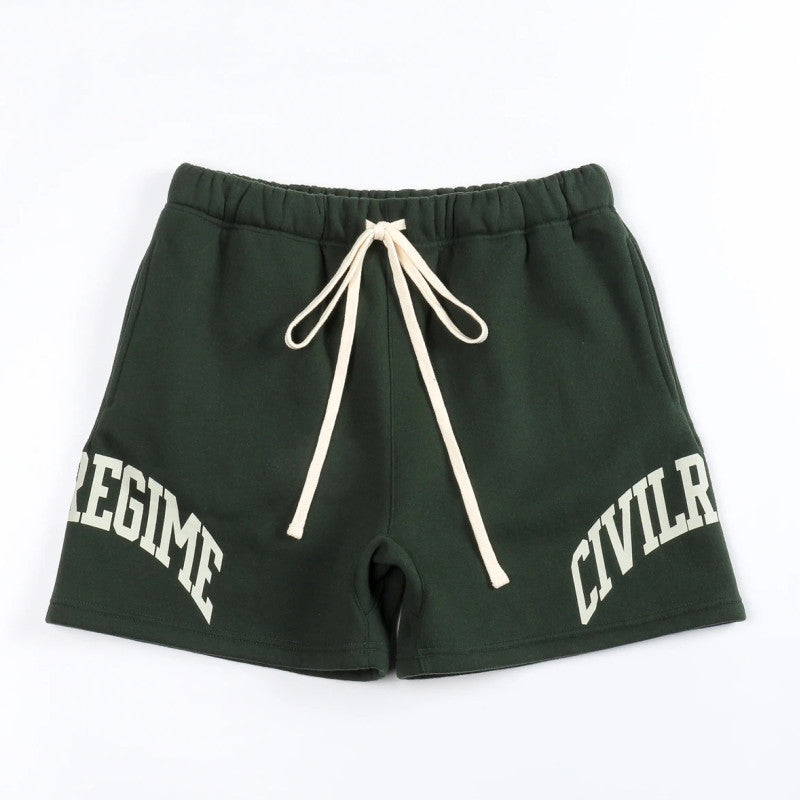 G.Z LA西岸 2023【✟純愛西岸✟】美式經典字母印花四分休閒短褲