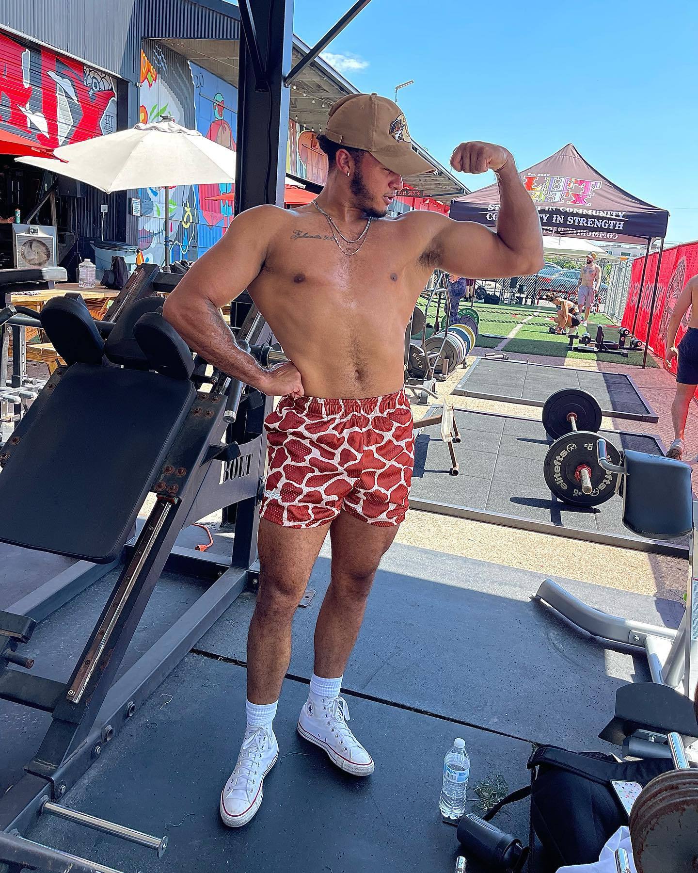 G.Z 邁阿密南岸✥𝔾𝕣𝕠𝕦𝕟𝕕ℤ𝕖𝕣𝕠®✥2023南裝大佬/美式休閒動物條紋五分短褲球褲