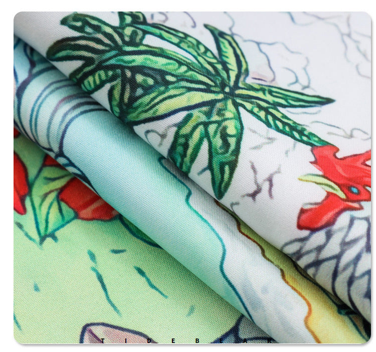 G.Z 邁阿密南岸✥𝔾𝕣𝕠𝕦𝕟𝕕ℤ𝕖𝕣𝕠®✥2023南裝大佬/美式休閒浮世繪寬鬆開領襯衫短褲套裝