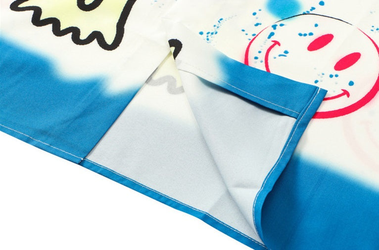 G.Z 邁阿密南岸✥𝔾𝕣𝕠𝕦𝕟𝕕ℤ𝕖𝕣𝕠®✥2023南裝大佬/美式休閒塗鴉骷髏寬鬆開領襯衫