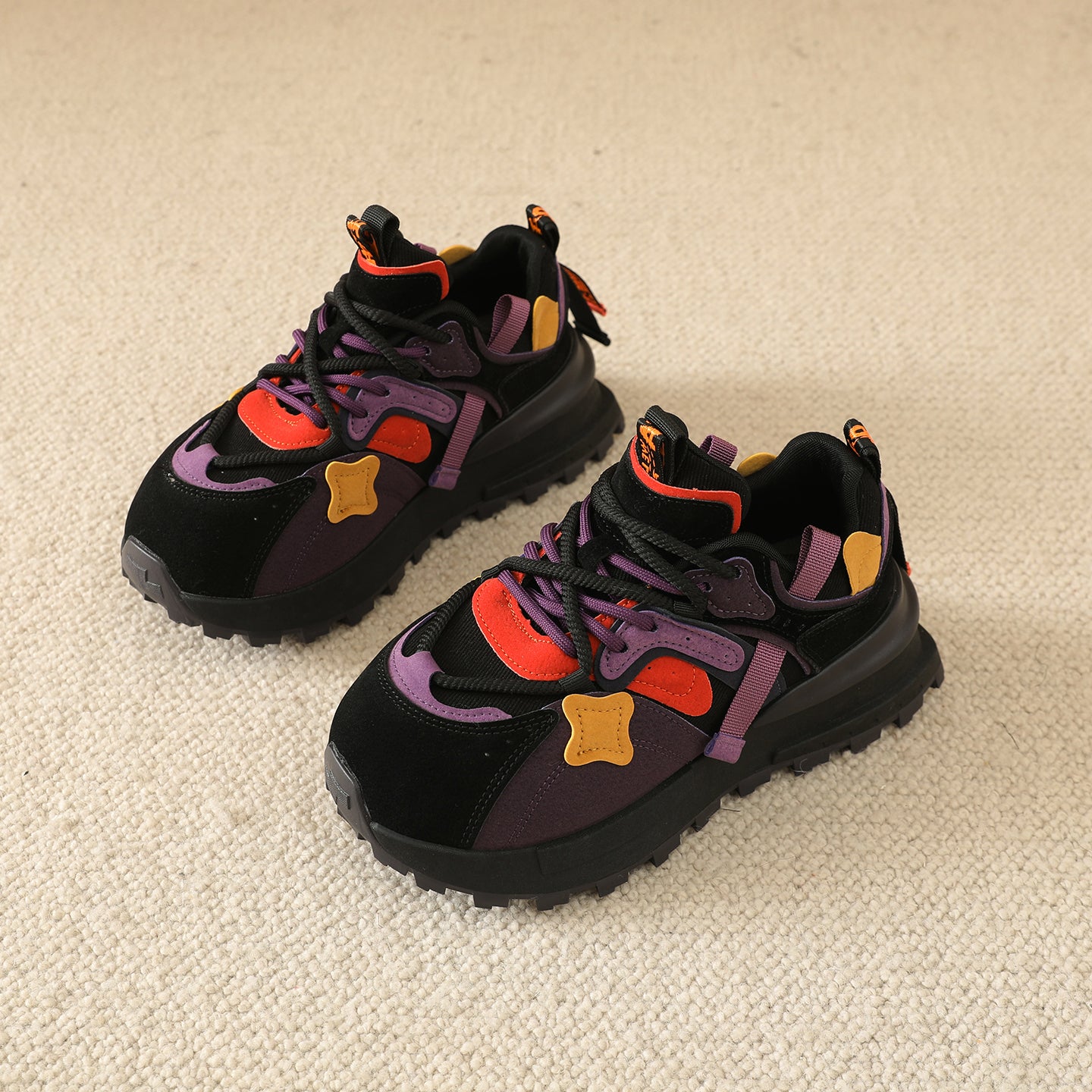 𝔾𝕣𝕠𝕦𝕟𝕕ℤ𝕖𝕣𝕠®－Flexing－shoes✥25-26年✥美式新款厚底增高拚色4.5cm女款老爹休閒鞋(35-40號)2523