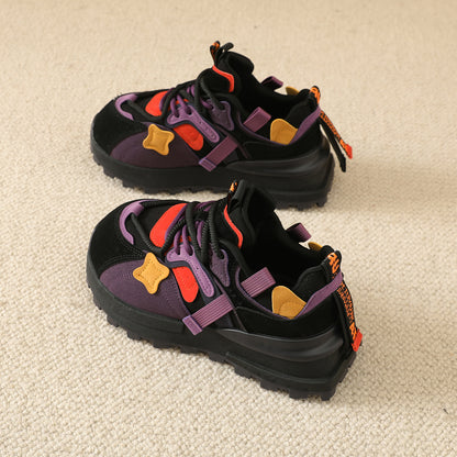 𝔾𝕣𝕠𝕦𝕟𝕕ℤ𝕖𝕣𝕠®－Flexing－shoes✥25-26年✥美式新款厚底增高拚色4.5cm女款老爹休閒鞋(35-40號)2523