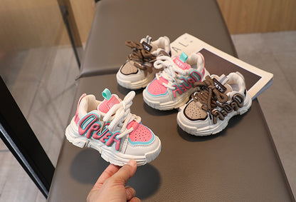 𝔾𝕣𝕠𝕦𝕟𝕕ℤ𝕖𝕣𝕠®－Deluxe－BabyKids Shoes✥2024年✥秋冬新款中小童學齡拼色字母復古老爹鞋