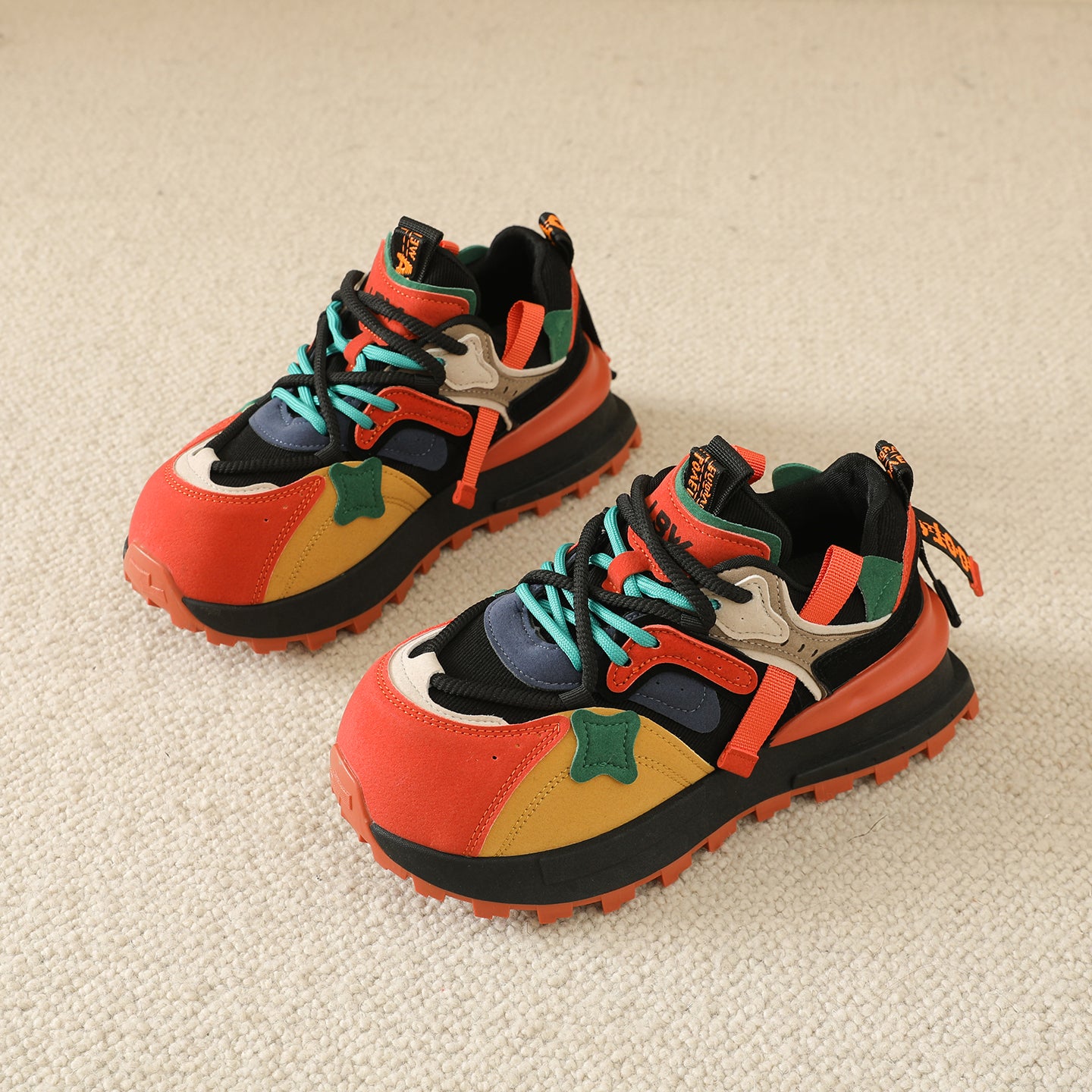 𝔾𝕣𝕠𝕦𝕟𝕕ℤ𝕖𝕣𝕠®－Flexing－shoes✥25-26年✥美式新款厚底增高拚色4.5cm女款老爹休閒鞋(35-40號)2523