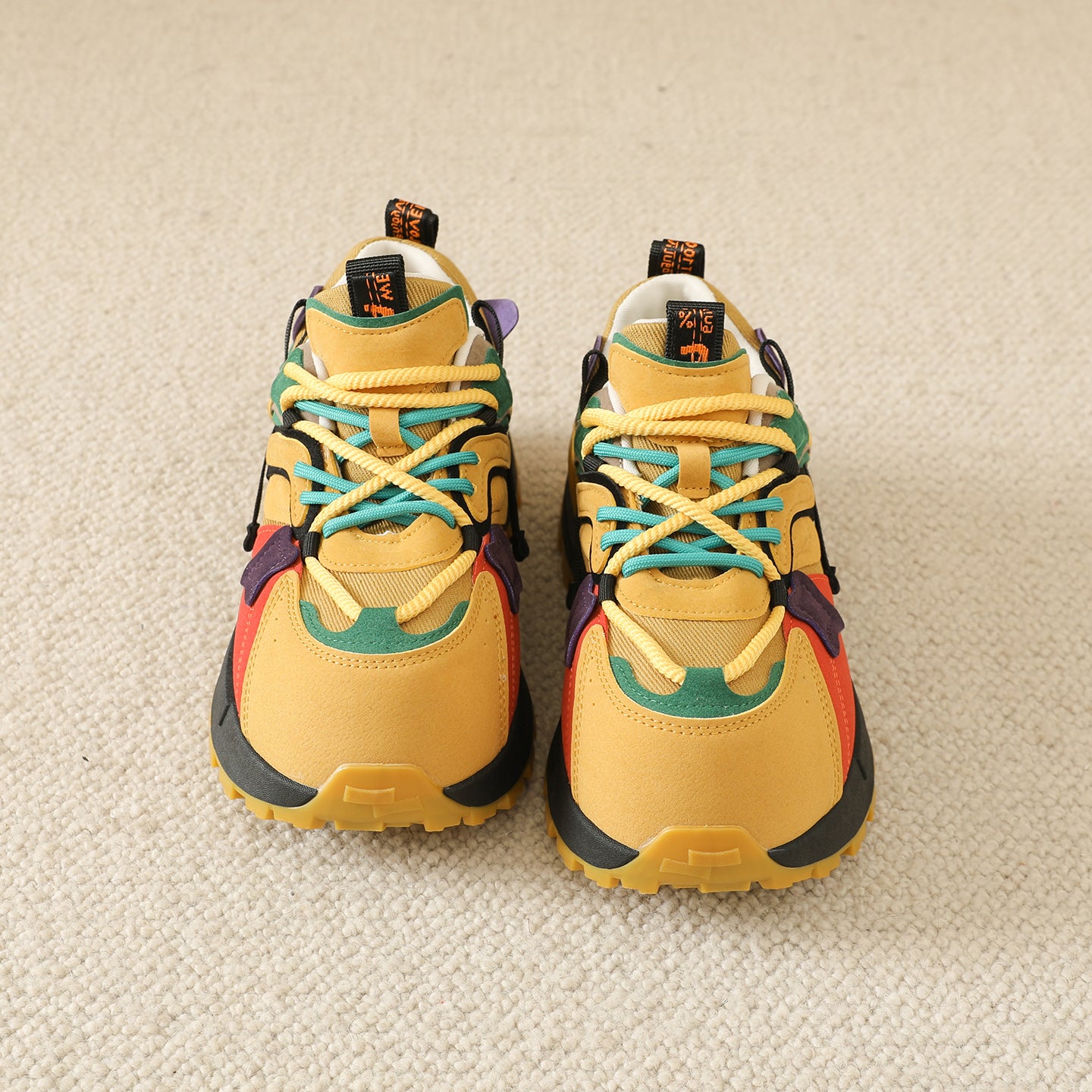 𝔾𝕣𝕠𝕦𝕟𝕕ℤ𝕖𝕣𝕠®－Flexing－shoes✥25-26年✥美式新款厚底增高拚色4.5cm女款老爹休閒鞋(35-40號)2523