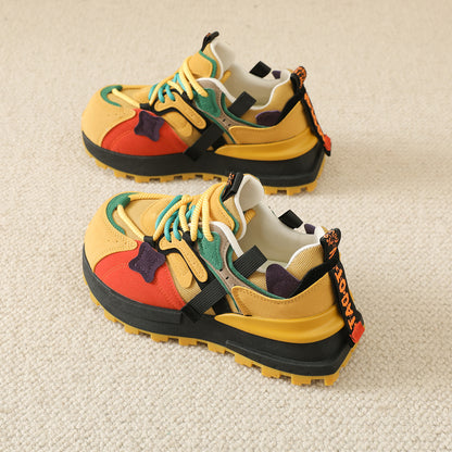 𝔾𝕣𝕠𝕦𝕟𝕕ℤ𝕖𝕣𝕠®－Flexing－shoes✥25-26年✥美式新款厚底增高拚色4.5cm女款老爹休閒鞋(35-40號)2523