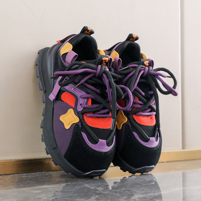 𝔾𝕣𝕠𝕦𝕟𝕕ℤ𝕖𝕣𝕠®－Flexing－shoes✥25-26年✥美式新款厚底增高拚色4.5cm女款老爹休閒鞋(35-40號)2523