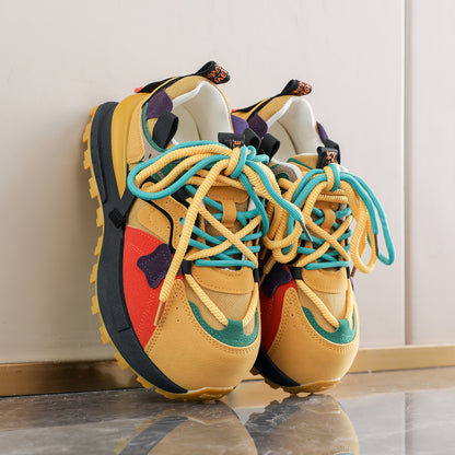 𝔾𝕣𝕠𝕦𝕟𝕕ℤ𝕖𝕣𝕠®－Flexing－shoes✥25-26年✥美式新款厚底增高拚色4.5cm女款老爹休閒鞋(35-40號)2523