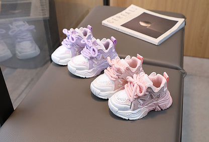 𝔾𝕣𝕠𝕦𝕟𝕕ℤ𝕖𝕣𝕠®－Deluxe－BabyKids Shoes✥2024年✥秋冬新款中小童學齡漸變色復古老爹鞋