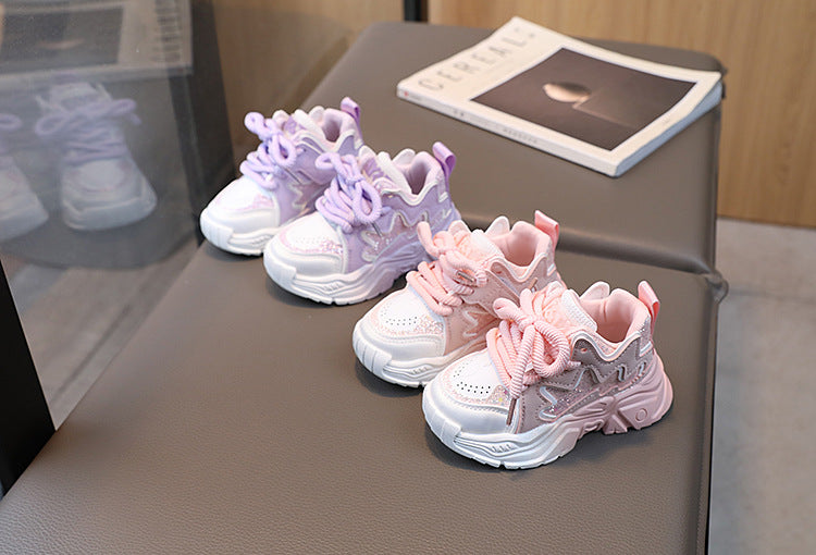 𝔾𝕣𝕠𝕦𝕟𝕕ℤ𝕖𝕣𝕠®－Deluxe－BabyKids Shoes✥2024年✥秋冬新款中小童學齡漸變色復古老爹鞋