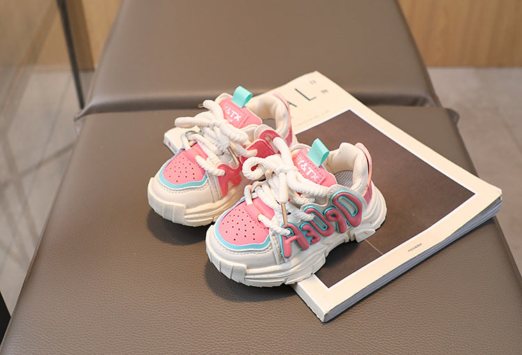 𝔾𝕣𝕠𝕦𝕟𝕕ℤ𝕖𝕣𝕠®－Deluxe－BabyKids Shoes✥2024年✥秋冬新款中小童學齡拼色字母復古老爹鞋