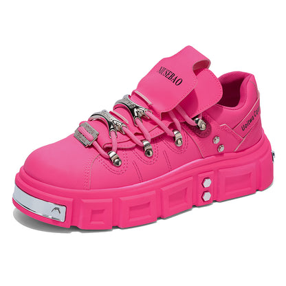 𝔾𝕣𝕠𝕦𝕟𝕕ℤ𝕖𝕣𝕠®－Flexing－shoes✥25-26✥美式秋冬新款復厚底低筒龐克戰靴休閒鞋6165