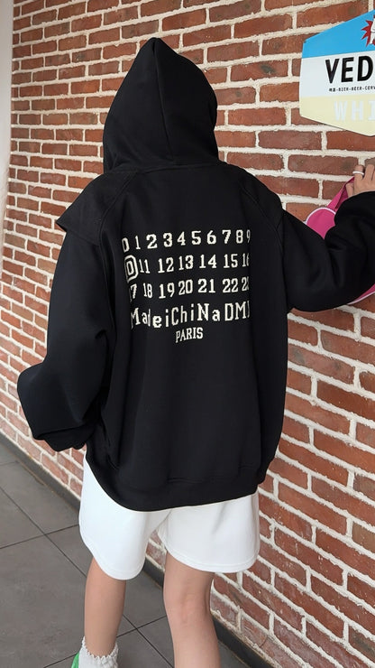 🄶🅁🄾🅄🄽🄳♾🅉🄴🅁🄾25-26SS♾無性別穿搭OverSize美式新款數字糖果色連帽長袖拉鍊外套(現貨)